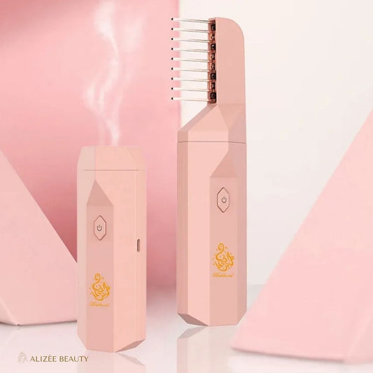 Brûleur d'Encens Electronique USB avec Fonction Peigne 2 en 1 - ALIZÉE BEAUTY Rose ALIZÉE BEAUTY soins cheveux - senteur d'huiles essentielles