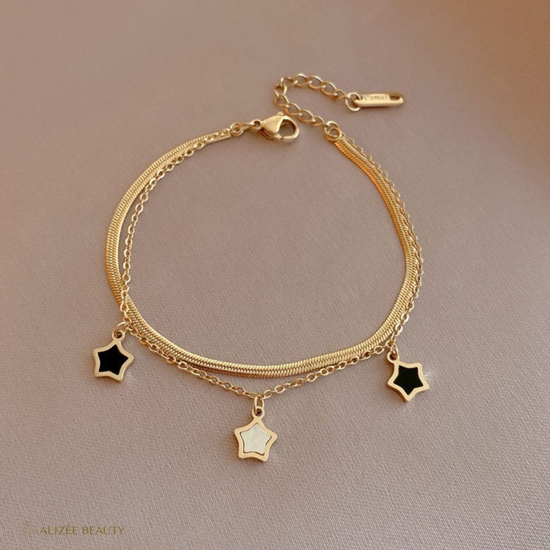 Bracelet - Duo Fashion Star Titane Acier Émail