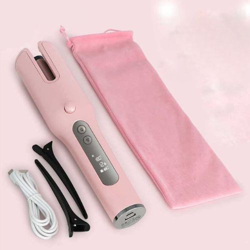 Fer à Boucler Automatique Sans Fil - Boucleur Liberté™ rose - ALIZÉE BEAUTY soins cheveux