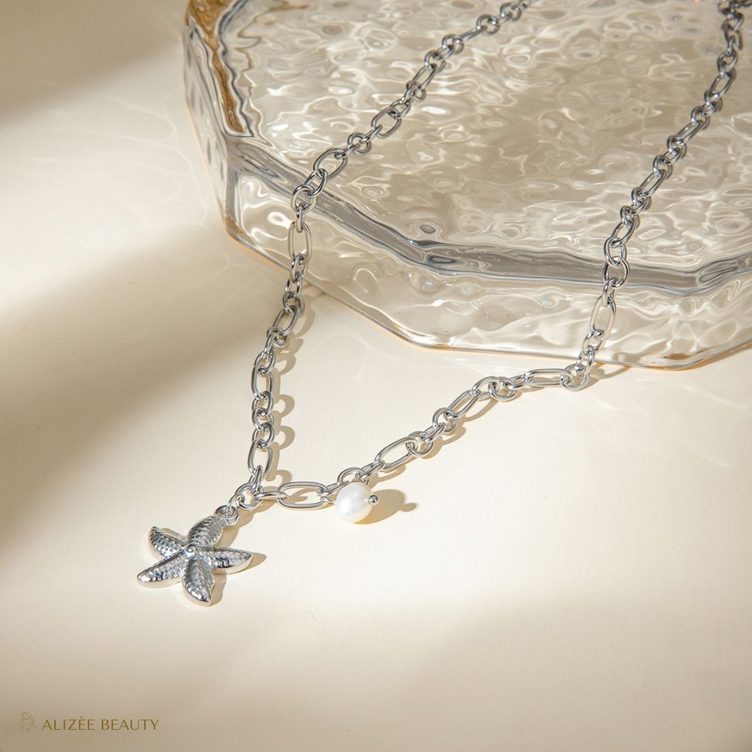 Collier Pendentif Étoile De Mer Argent