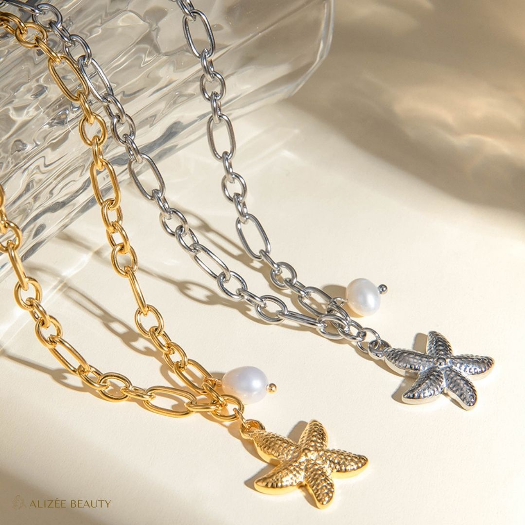 collier pendentif étoile de mer