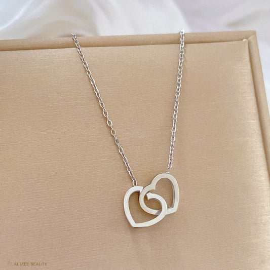 Bijoux collier double cœur argent
- Alizée Beauty