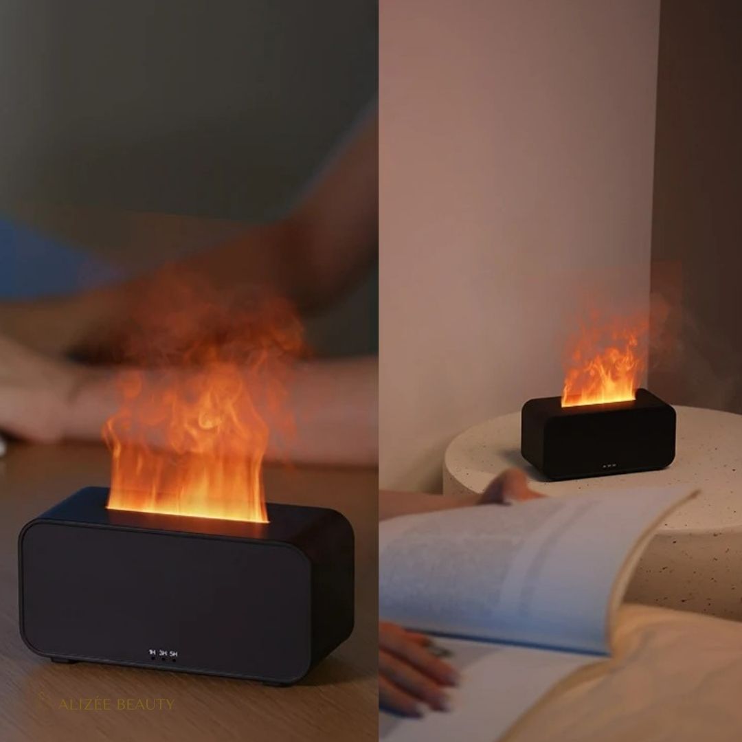 diffuseur à ultrasonique d'huiles essentielles noir et blanc