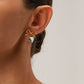 Boucles d'oreille cœur nœud d'arc en acier inoxydable 304 plaqué or 18k alizée beauty