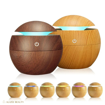 Diffuseur ultrasonique d Huiles Essentielles Zen Relax Diffuseur marron fonce