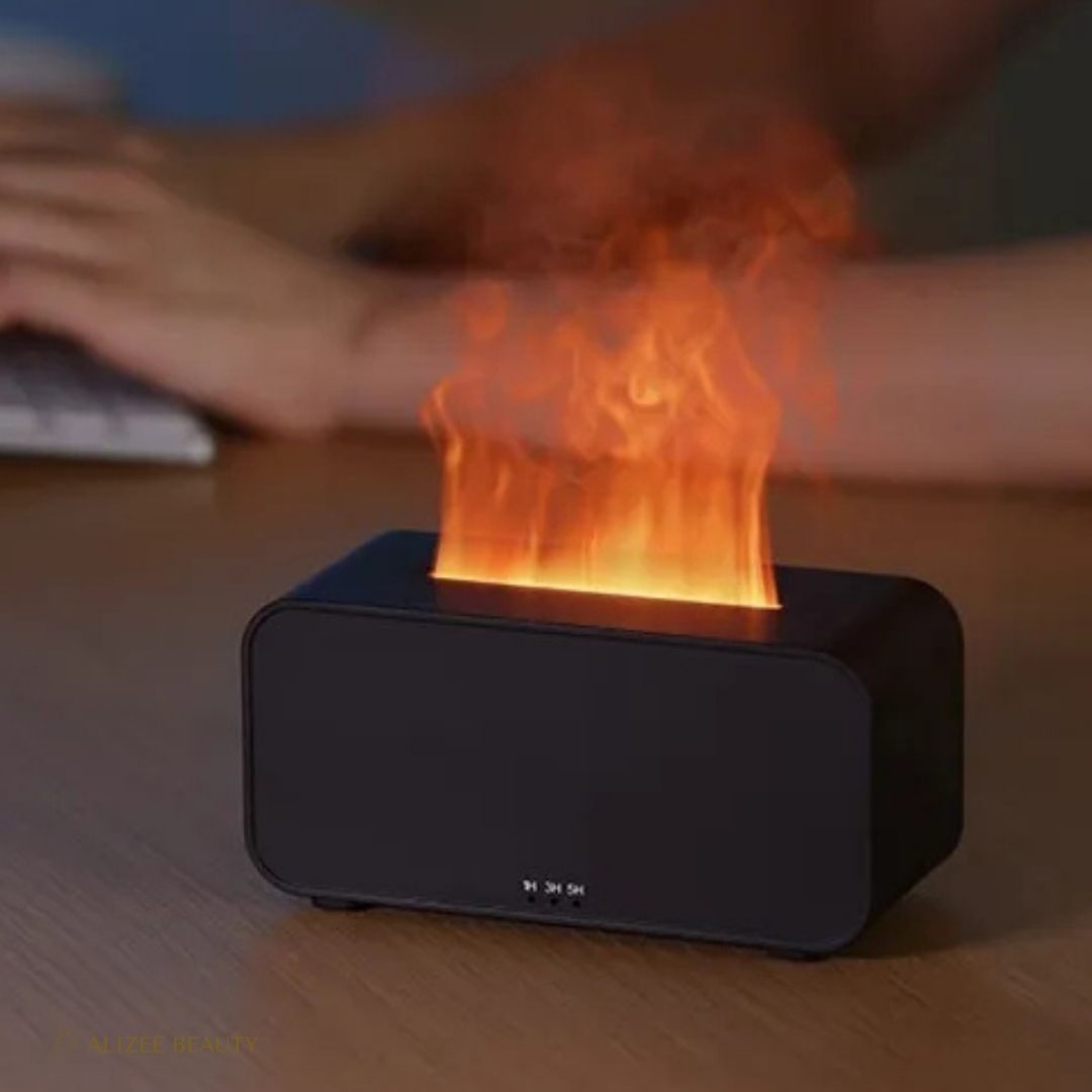 Diffuseur d'Huiles Essentielles à Ultrason - Simulation flamme