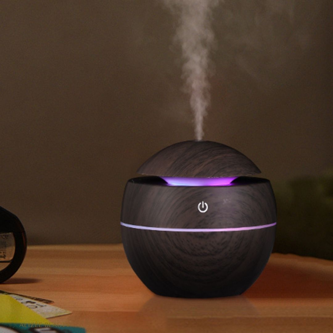 Purificateur d'air USB - Diffuseur d Huiles Essentielles Zen Relax Diffuseur marron fonce