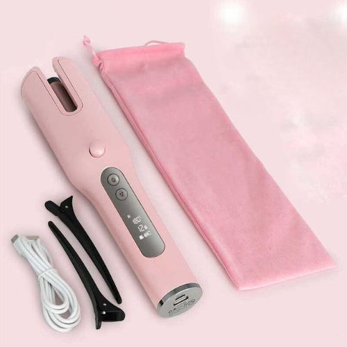 Fer à Boucler Automatique Sans Fil - Boucleur Liberté™ rose - ALIZÉE BEAUTY  soins cheveux