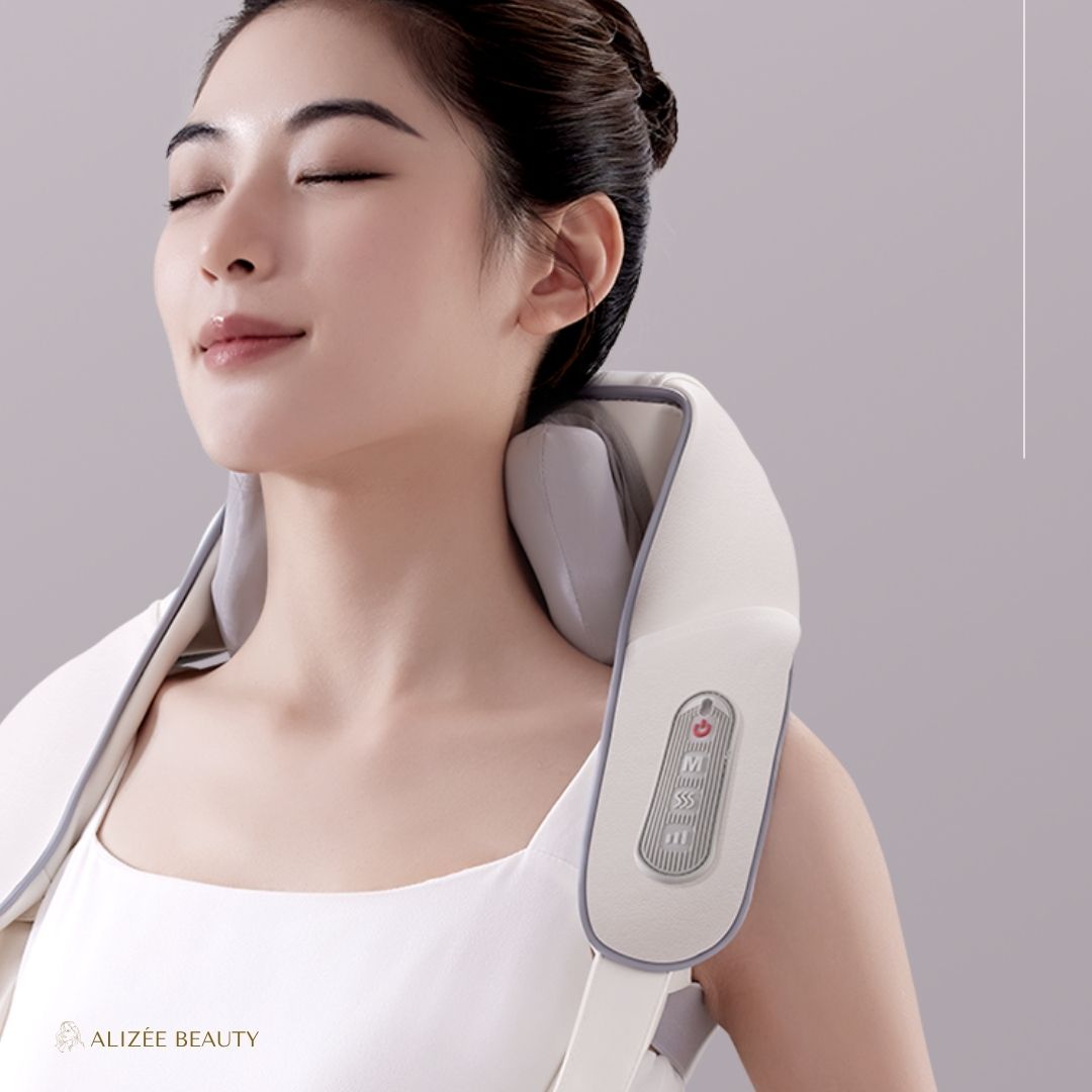 Masseur Électrique pour Épaules et Cou beige - Alizée Beauty - massage cou
