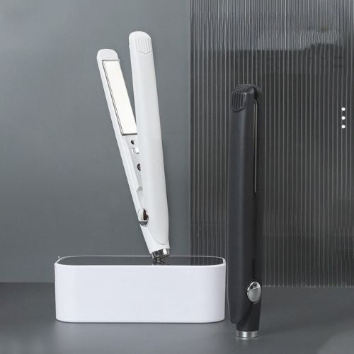 Mini Fer à Boucler et à Lisser les Cheveux à Interface USB - ALIZÉE BEAUTY Noir ou blanc