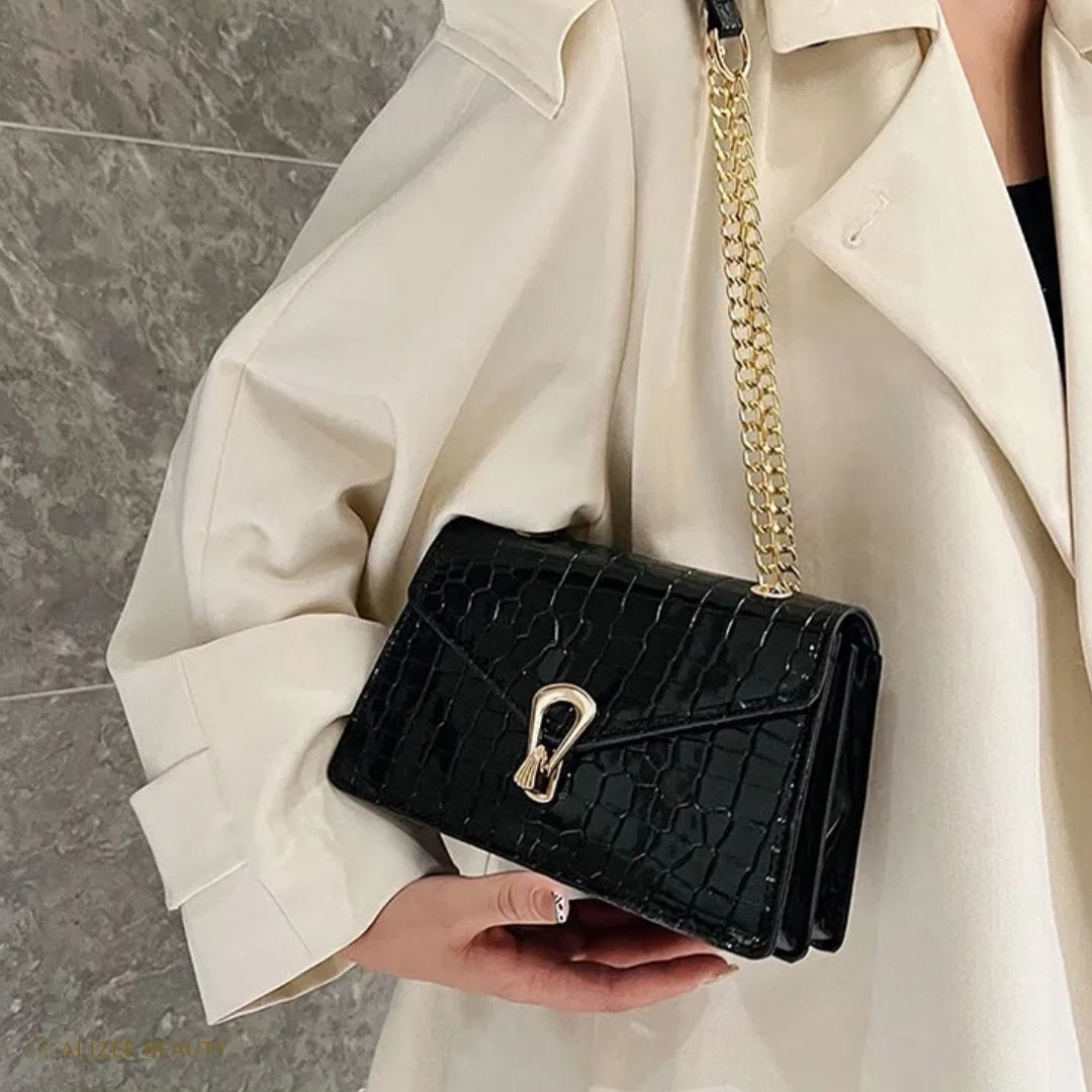 Sac à main bandoulière Cuir Crocodile - Accessoire de Mode Ultime