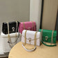 Sac à main à bandoulière cuire PU Crocodile vert blanc noir rose pour femme