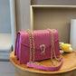 Sac à main à bandoulière cuire PU Crocodile rose pour femme