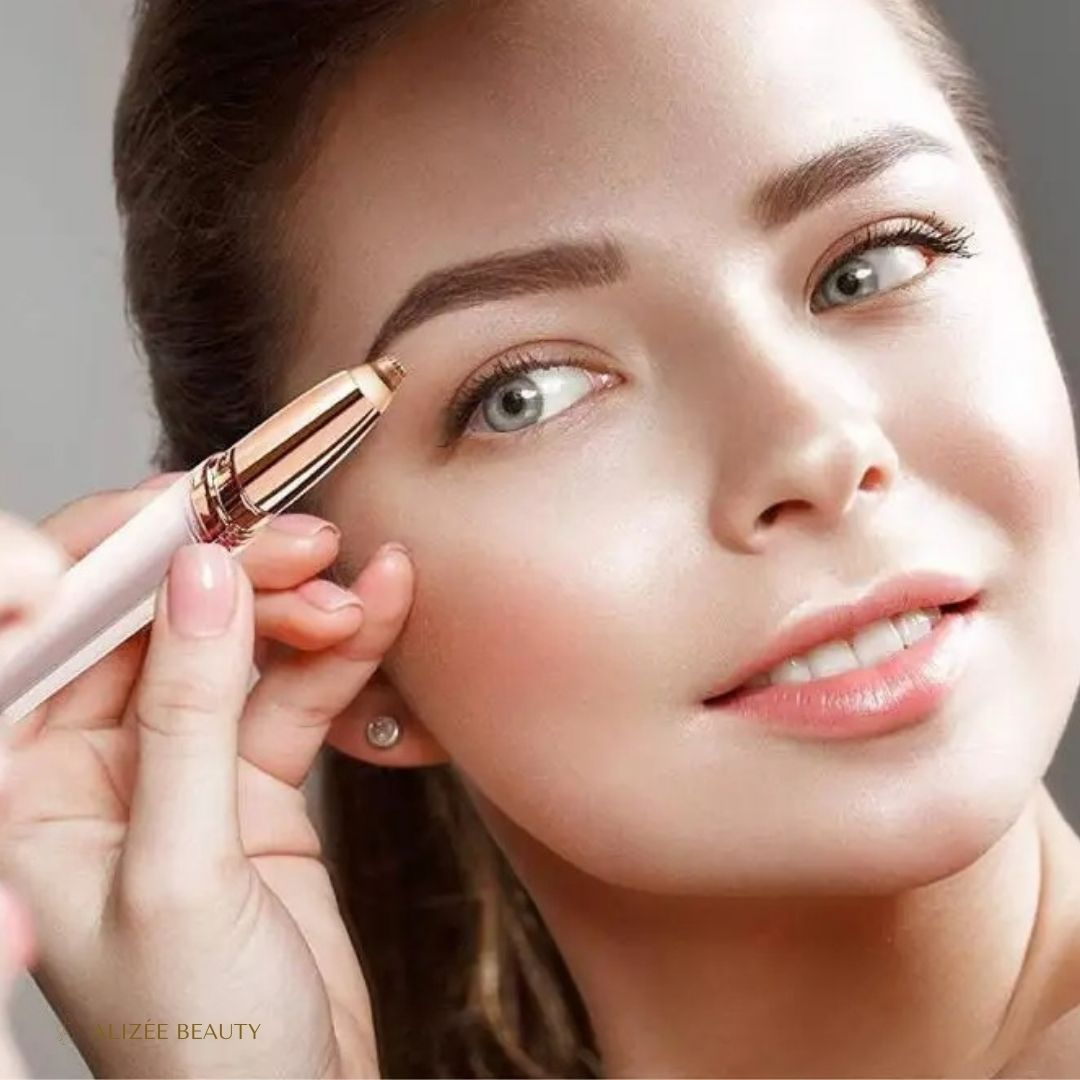 Tondeuse a sourcils batterie couleur or - rasoir pour sourcils tondeuse pour sourcils  - épilateur a sourcils
